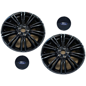 Ford Front Black Alloy Wheels 19" X 8" with Caps Set of 2 for Falcon AU BA BF FG FGX XR6 XR8